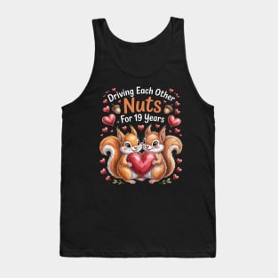 Couples Married 19 Year Funny 19th Wedding Anniversary Tank Top